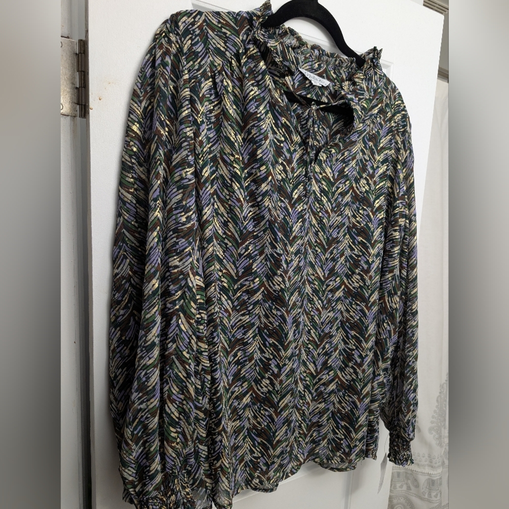Multicolor Patterned Women's Top